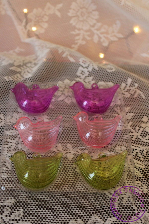 Sada sklenených ozdôb - 6ks